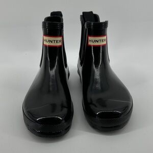 Hunter Chelsea Style Heritage Modern Chic Black Rain/Winter Ankle Boots Sz6
